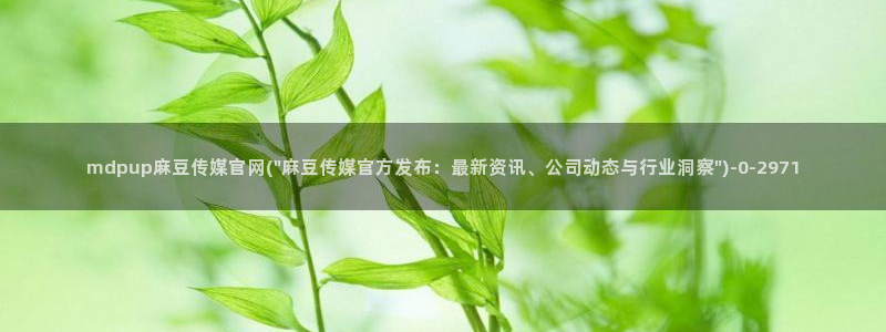 麻豆视频高清推荐：mdpup麻豆传媒官网(\