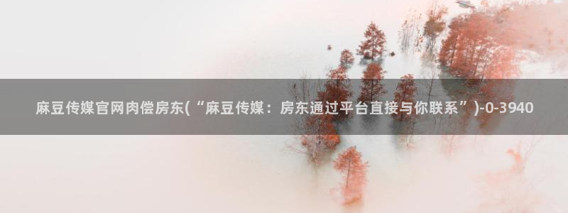 麻豆更新整理：麻豆传媒官网肉偿房东(“麻豆传媒：